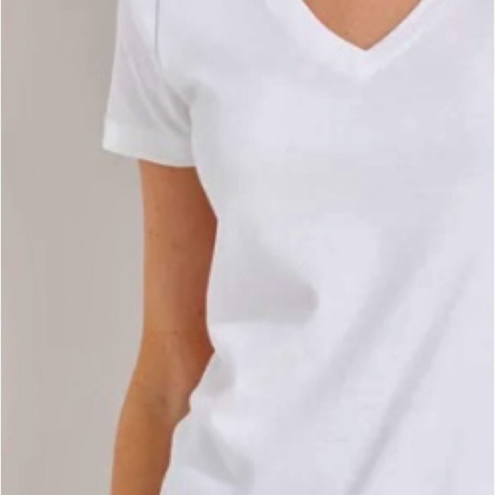 V-Neck White T-Shirt